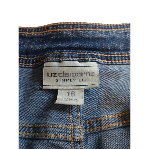 Liz Claiborne SIMPLY LIZ Women's Denim Button Front Midi Skirt Size 18 - Picture 6 of 10